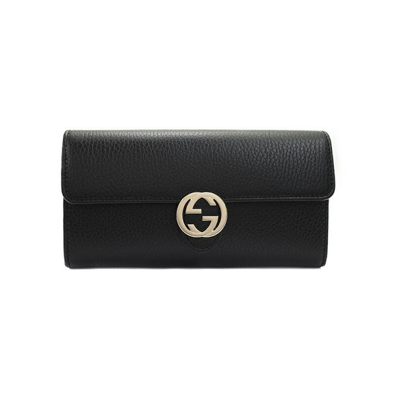 Gucci Wallet GG Interlocking Fold Long - Picture 1 of 5
